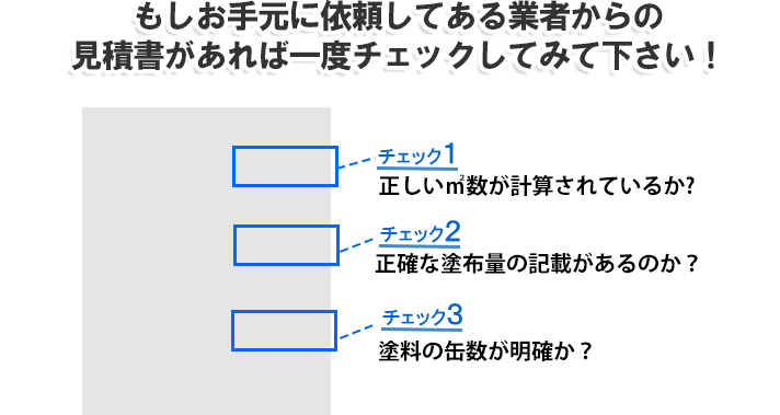 もしお手元に依頼してある業者からの見積書があれば一度チェックしてみてください